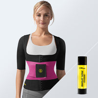 Cami Hot Waist Cincher With Sleeves + Pink Waist Trainer | Hot Shapers