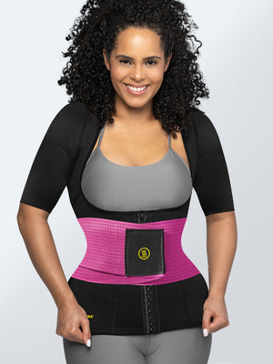 Cami hot waist cincher with sleeves + pink waist trainer